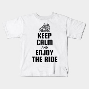 Keep Calm and enjoy the ride by Lamaj Kids T-Shirt